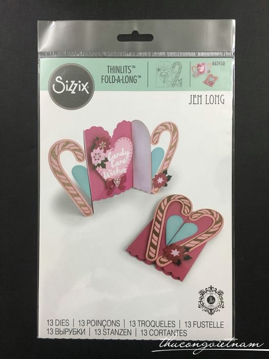 662450-Khuôn cắt Sizzix Thinlits Folda Thiệp kẹo gậy